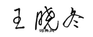 駱恆光王曉冬草書個性簽名怎么寫