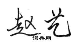 駱恆光趙藝行書個性簽名怎么寫