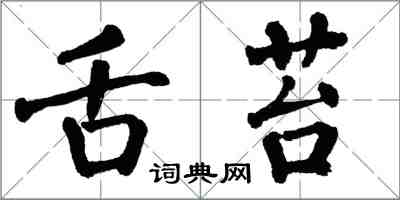 翁闓運舌苔楷書怎么寫