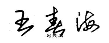 朱錫榮王春海草書個性簽名怎么寫