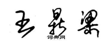 朱錫榮王鼎梁草書個性簽名怎么寫