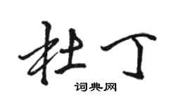 駱恆光杜丁行書個性簽名怎么寫