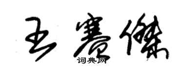 朱錫榮王賽傑草書個性簽名怎么寫