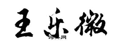 胡問遂王樂微行書個性簽名怎么寫