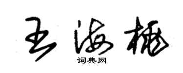 朱錫榮王海桃草書個性簽名怎么寫