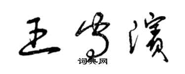 曾慶福王守濱草書個性簽名怎么寫