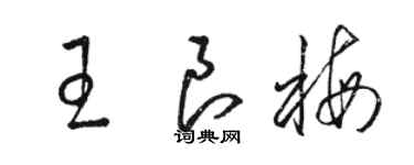 駱恆光王良梅草書個性簽名怎么寫