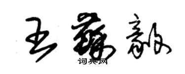 朱錫榮王蘇毅草書個性簽名怎么寫