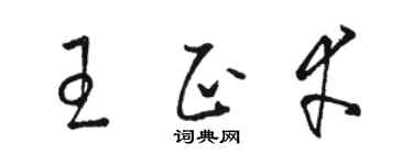 駱恆光王正幸草書個性簽名怎么寫