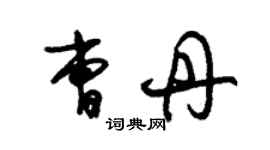 朱錫榮曹丹草書個性簽名怎么寫