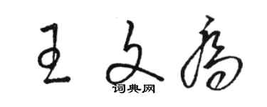 駱恆光王文喬草書個性簽名怎么寫