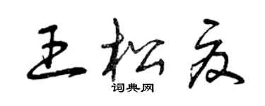 曾慶福王松夏草書個性簽名怎么寫