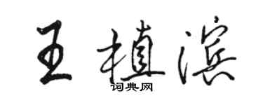 駱恆光王植濱行書個性簽名怎么寫