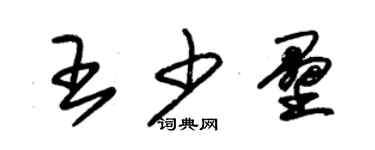 朱錫榮王少壘草書個性簽名怎么寫