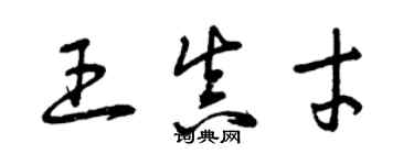 曾慶福王真才草書個性簽名怎么寫