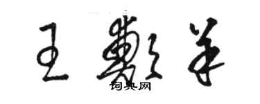 駱恆光王鄭羊草書個性簽名怎么寫