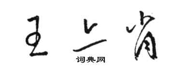 駱恆光王亦肖草書個性簽名怎么寫