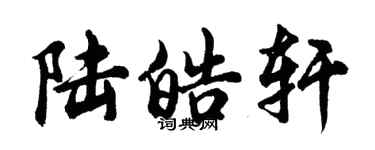 胡問遂陸皓軒行書個性簽名怎么寫