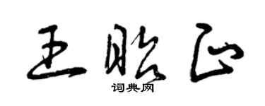 曾慶福王昭正草書個性簽名怎么寫