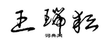 曾慶福王瑞耘草書個性簽名怎么寫