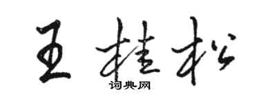 駱恆光王桂松行書個性簽名怎么寫