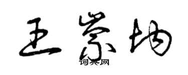 曾慶福王崇均草書個性簽名怎么寫