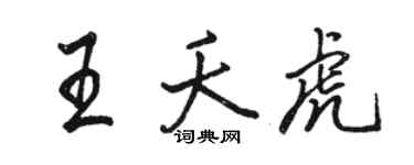 駱恆光王夭虎行書個性簽名怎么寫