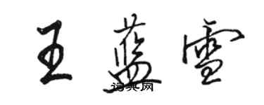 駱恆光王藍雪行書個性簽名怎么寫