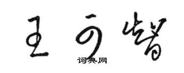 駱恆光王可智草書個性簽名怎么寫