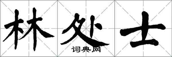 翁闓運林處士楷書怎么寫