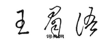 駱恆光王眉語草書個性簽名怎么寫