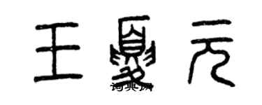 曾慶福王夏元篆書個性簽名怎么寫