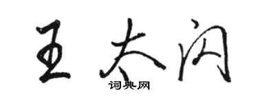 駱恆光王太閃行書個性簽名怎么寫