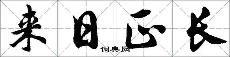 胡問遂來日正長行書怎么寫