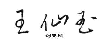 駱恆光王仙玉草書個性簽名怎么寫