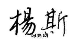 王正良楊斯行書個性簽名怎么寫