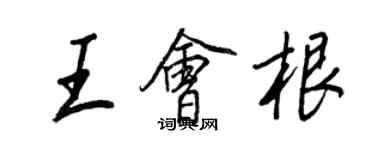 王正良王會根行書個性簽名怎么寫