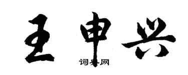 胡問遂王申興行書個性簽名怎么寫