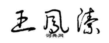 曾慶福王鳳潔草書個性簽名怎么寫