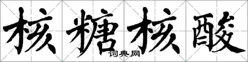 翁闓運核糖核酸楷書怎么寫