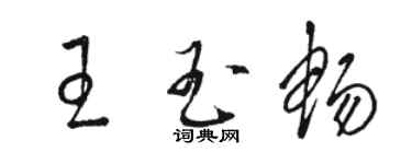 駱恆光王玉暢草書個性簽名怎么寫