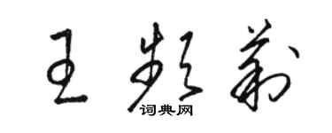 駱恆光王頻莉草書個性簽名怎么寫