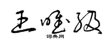 曾慶福王唯級草書個性簽名怎么寫