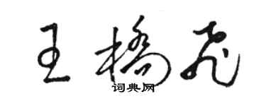 駱恆光王橋飛草書個性簽名怎么寫