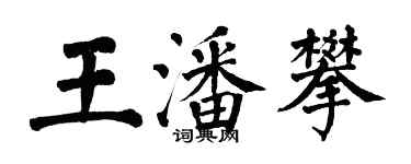 翁闓運王潘攀楷書個性簽名怎么寫