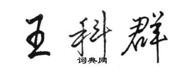 駱恆光王科群行書個性簽名怎么寫