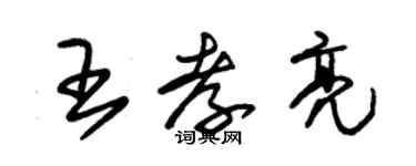 朱錫榮王孝亮草書個性簽名怎么寫