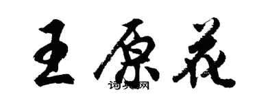 胡問遂王原花行書個性簽名怎么寫
