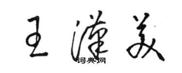 駱恆光王漢美草書個性簽名怎么寫