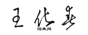 駱恆光王化春草書個性簽名怎么寫